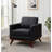 Khadeshia Mid-Century Modern Accent Chair, Lounge Chair, Armchair, Reading Chair with Leather/Mesh Upholstery and Birch Wood Legs-625994033