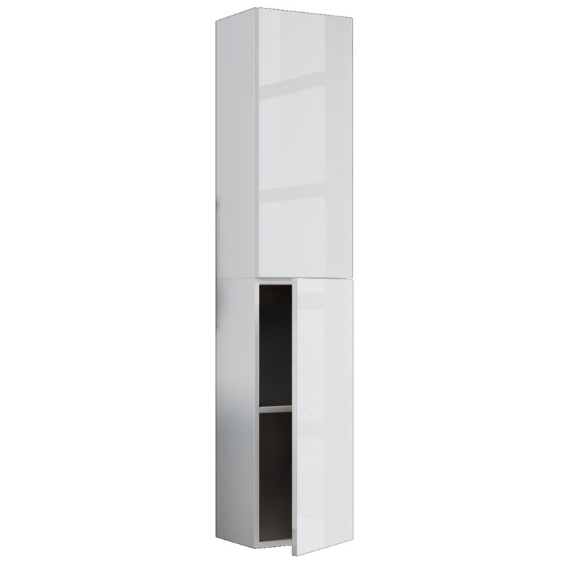 Aysheia Freestanding Bathroom Cabinet, White