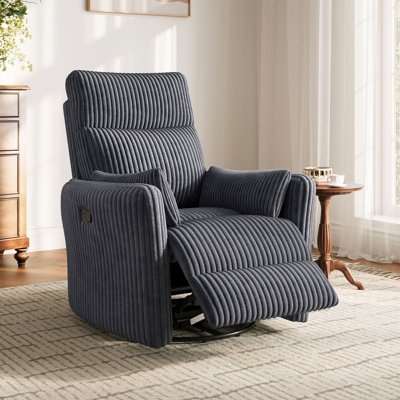 Sherry 34'' Upholstered Swivel Manual Rocking Recliner
