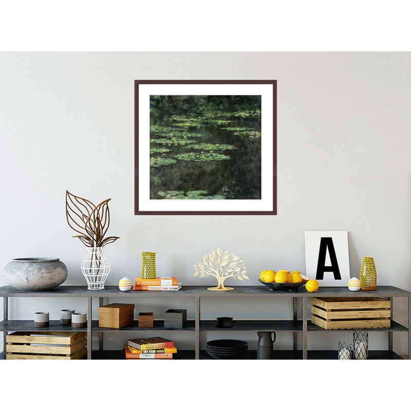 «Waterlilies» par Claude Monet, impression giclée encadrée, H 33,5 po x l 35,25 po