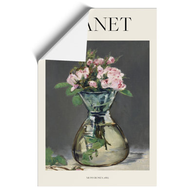 Moss Roses In A Vase by Edouard Manet - No Frame Print