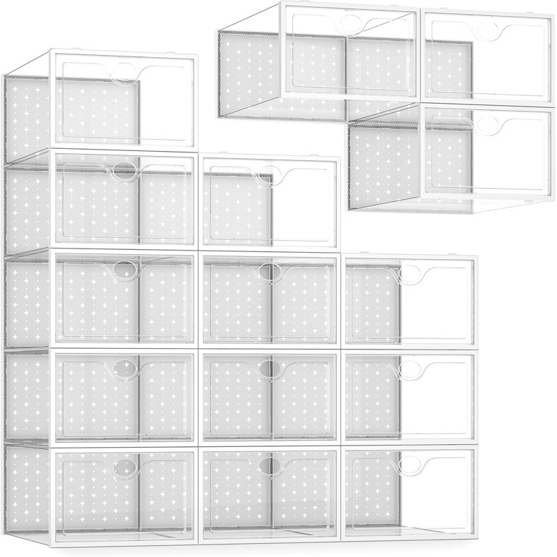 15 Pack Shoe Storage Boxes