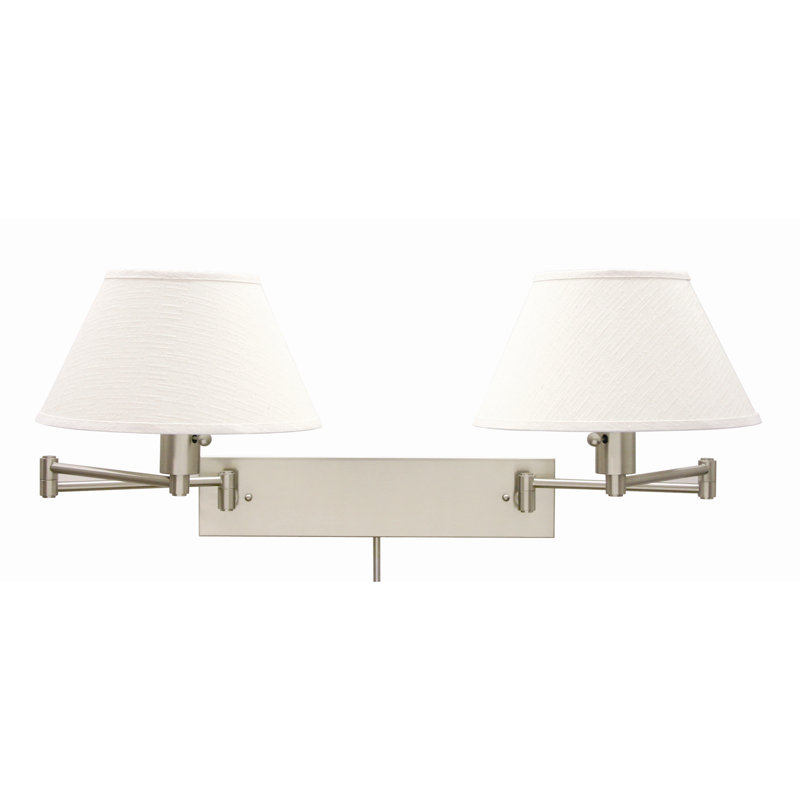 Bargas Plug-in Swing Arm Sconce, Satin Nickel