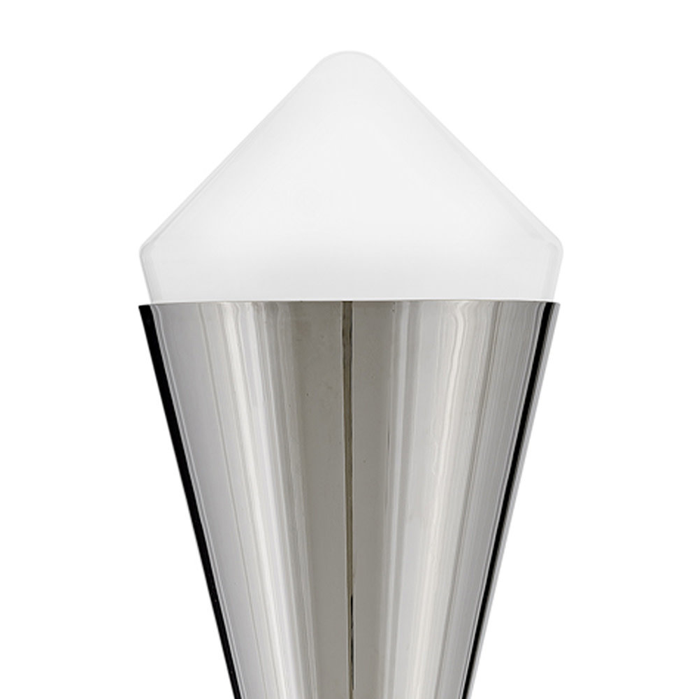 2 Light Dimmable Armed Sconce, Polished Nickel