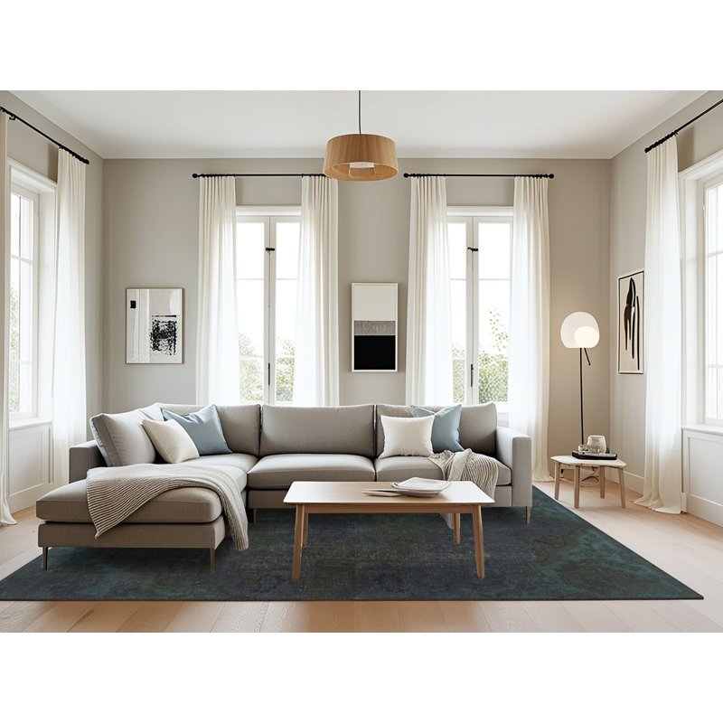 Tapis décoratif multicolore à motif abstrait, Rectangle 8 pi x 12 pi