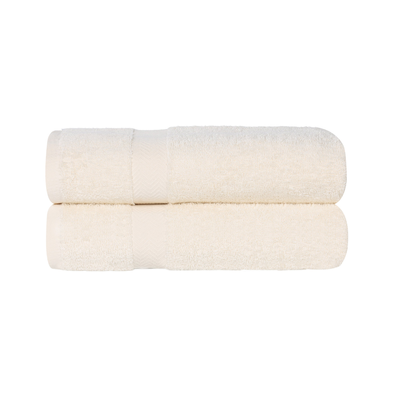 Franklin Cotton Lightweight Quick-Drying Face Towel Washcloth, Ivory, 2 Pieces Towel Set