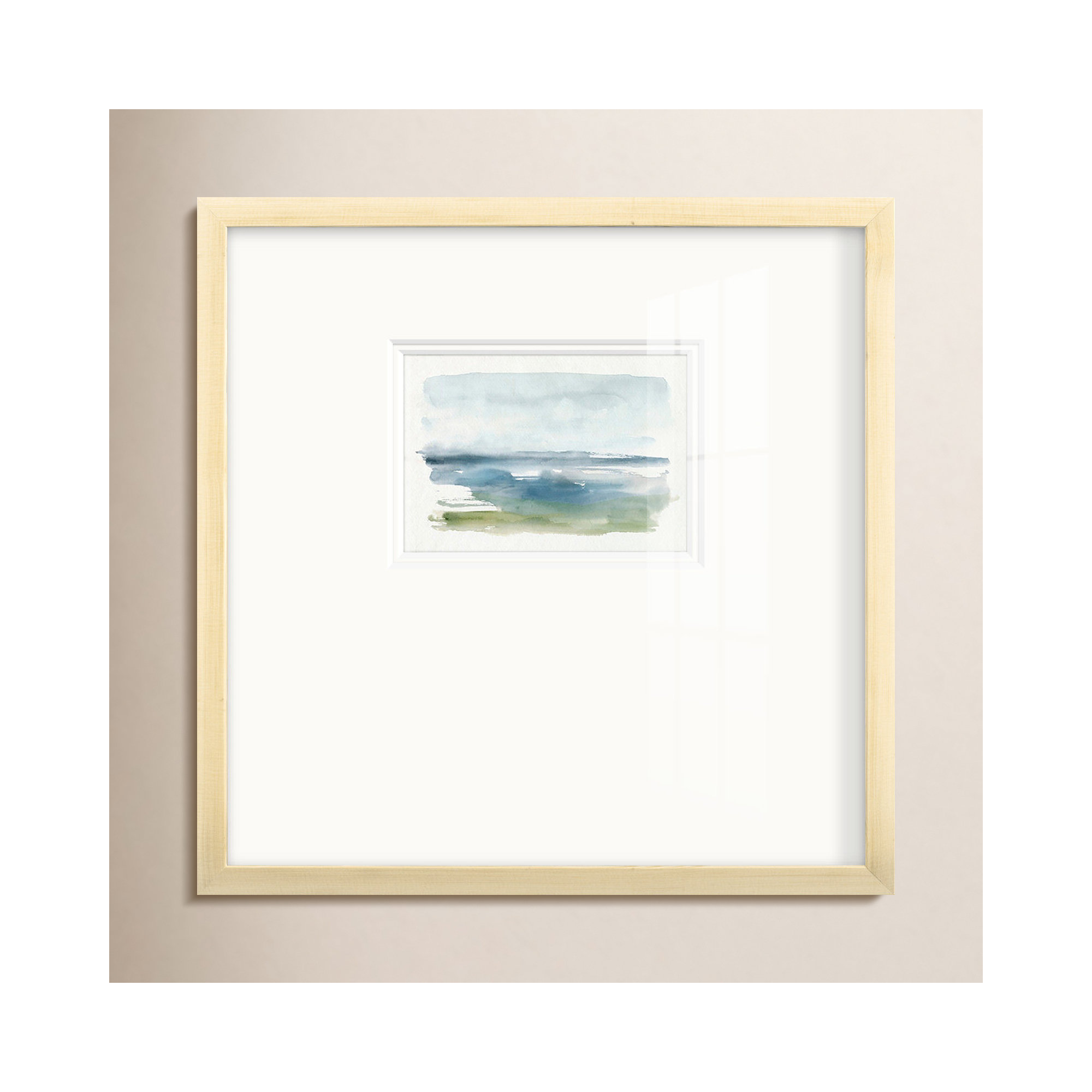 Coastline Splash IV, Natural, 17" H x 17" W x 1.125" D