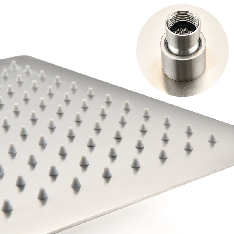 Brushed Nickel Water Saving Shower Head For Bathroom - Stainless Steel, Self-Cleaning Nozzle, High , Fits Arm Showerhead In Saving, Compatible With