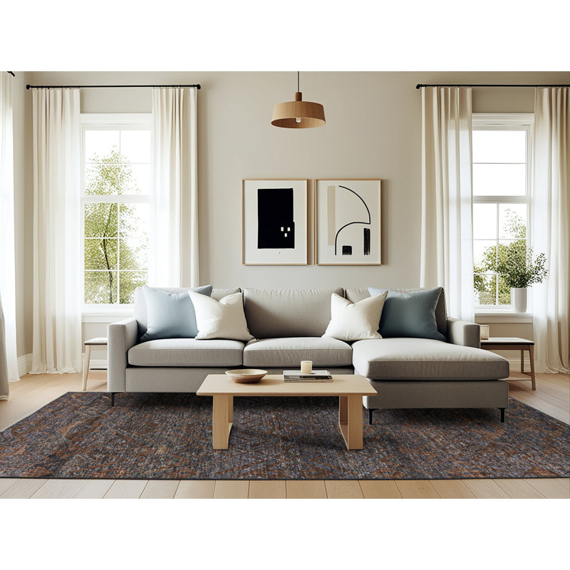 Abstract Indoor Rug, Rectangle 6' x 9'