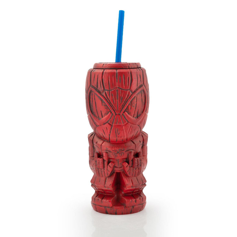 Gobelet Geeki Tikis Marvel Spider-Man | Tasse de style Tiki | Contient 21 onces