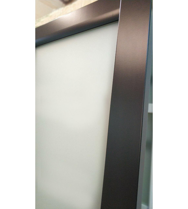 Dalle de porte intérieure moderne Planum, 42 po x 84 po, Noir mat