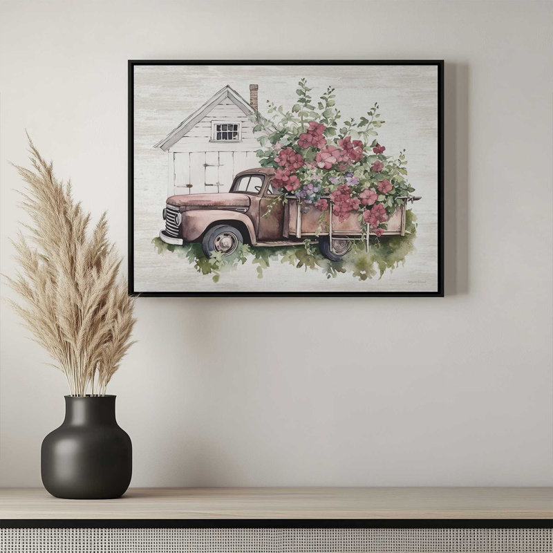 Reproduction d'art Posie, Framed Canvas, 32 W x 24 H, Blanc