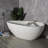 59 Inch Small Size Artificial Stone Solid Surface Freestanding Bathroom Bathtub