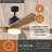 Darvis 60 in. Black Indoor Outdoor Rod Mount Contemporary Ceiling Fan with Dimmable Integrated LED Light Kit and Remote Control Included, 6 Speeds, Energy Efficient DC Motor-1773755614-1773755587