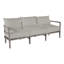 Santa Barbara 87" Wide Outdoor Teak Patio Sofa with Cushions-19669153-125804077-19669168