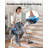 Canister Vacuum Cleaner 1000W 17 kPa Portable Bagless Canister Vacuum, for Carpets, Hardwood Floors, Pet Hair, Adjustable Strong Suction, Easy-to-Clean Filter, with Hose, Cleaning Attachments