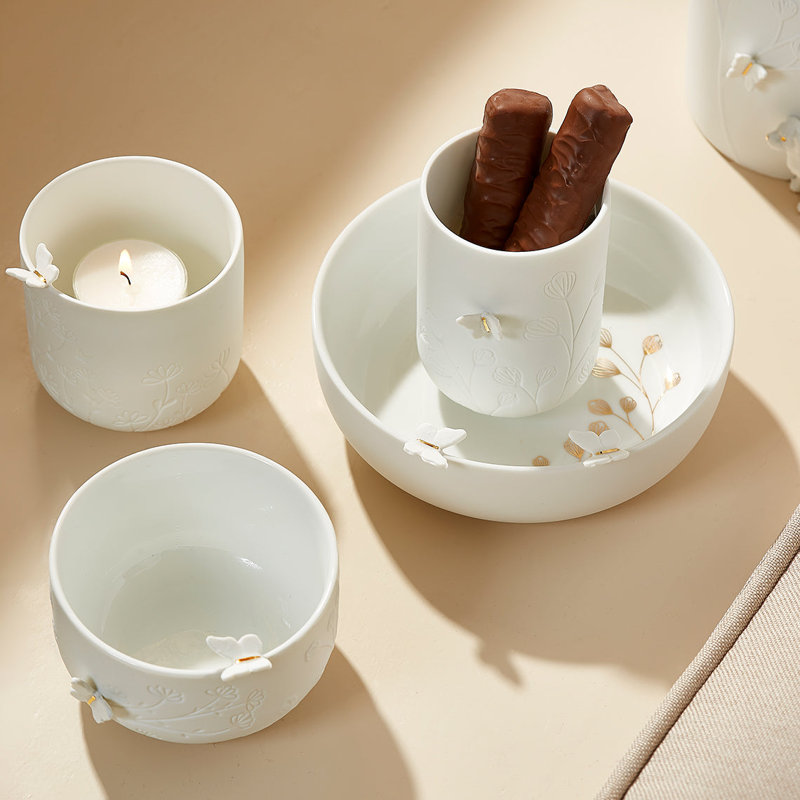 Photophore porcelaine Stories - moyen / 3,5 po, Moyen / 3,5 po
