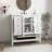 36" Single Sink Freestanding Bathroom Vanity with Ceramic Sink-2033019551