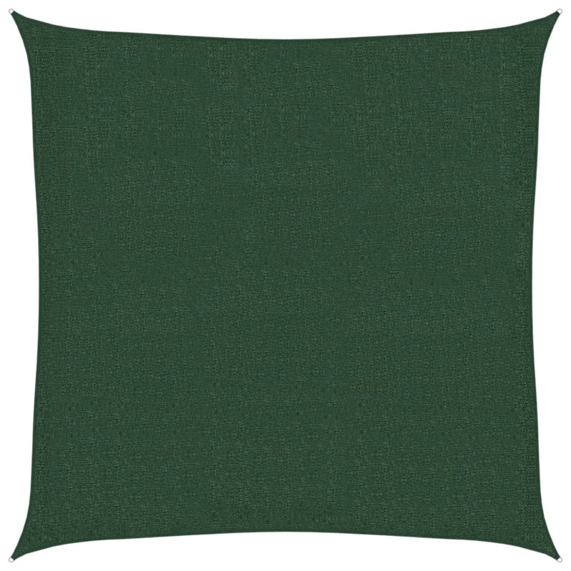 Flodin 2.5m x 2.5m Square Shade Sail, 2.5m W x 2.5m L, Dark Green