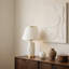 Lampe de table en céramique avec abat-jour en tissu, lampe de chevet dorée H 18,5 po avec ampoule E26