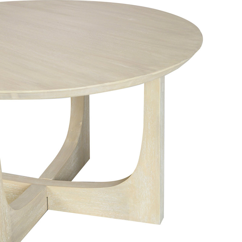 Beige Mango Wood Reverse Arch Side Table