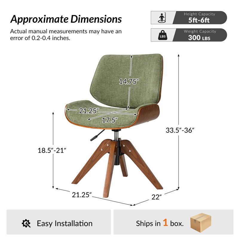 Chaise de bureau Bartell, Moss