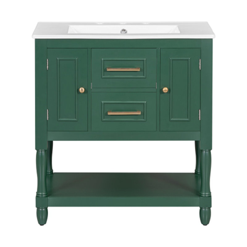 30'' Single Bathroom Vanity Base Only, Green