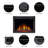 Black Electric Fireplace Insert-668684878