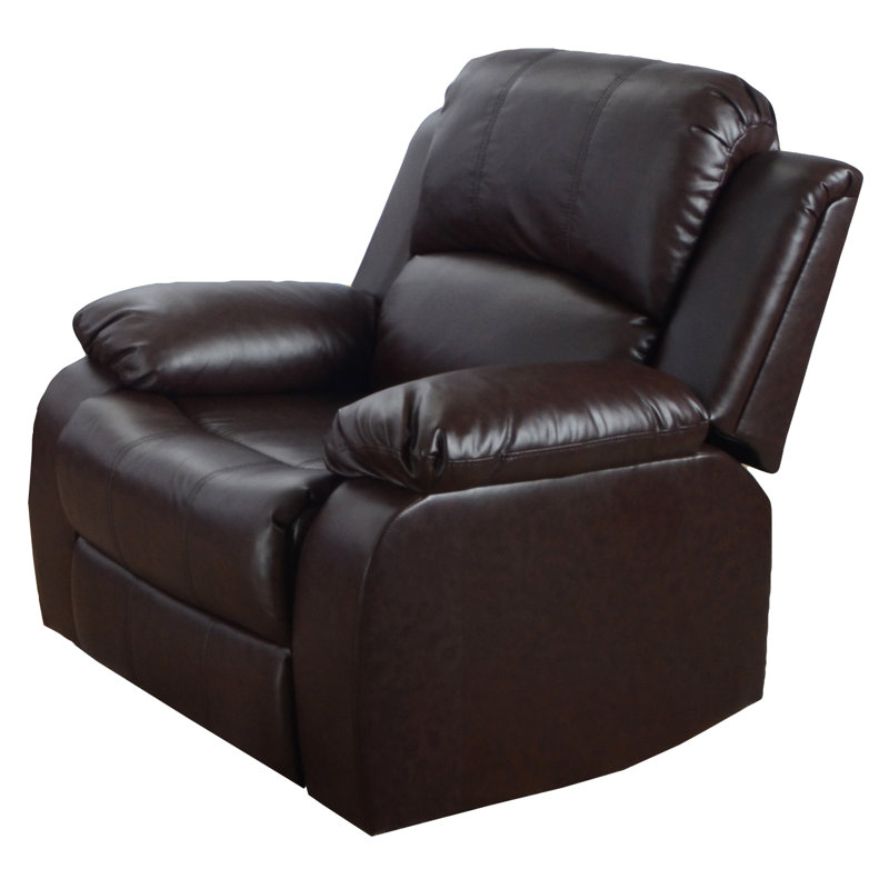 Modena Faux Leather Recliner, Brown