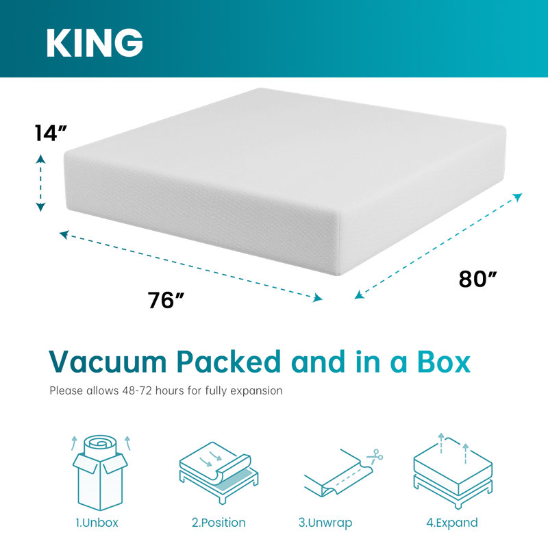 Amersfoort 14'' Gel Memory Foam Mattress, King