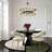 Tov Furniture Iris Black Glass Dining Table-81911461