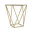 Table d'appoint en verre Creative, couleur or et blanc