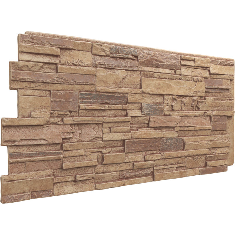 EverStone Cascade Faux Stone Panel, Fall Bank