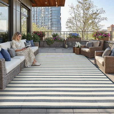 Tapis d'extérieur à rayures GRASSO