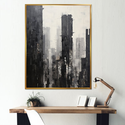 «Ebony Edifices Sckycraper City», reproduction sur toile