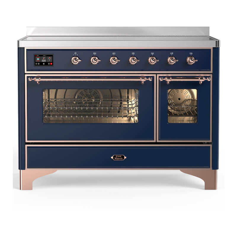 Majestic III Series 48 Inch Induction Range with 6 Induction Elements in Mightnight Blue (Copper Trim), Copper