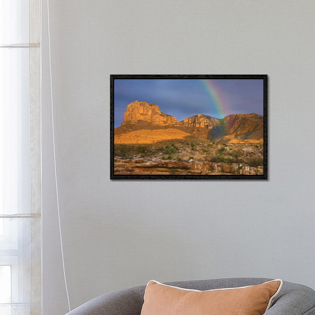 Regenbogen in der Nähe von El Capitan, Guadalupe Mountains National Park, Texas von Tim Fitzharris - Gallery-Wrapped Can...