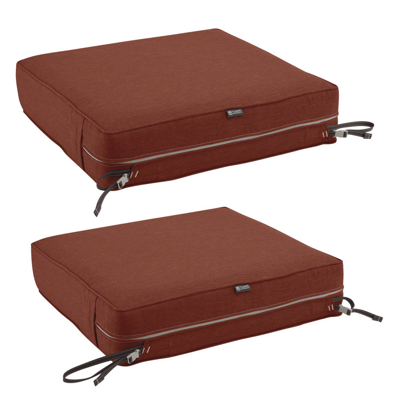 FadeSafe Pina ? Coussin de siège d’extérieur, H 5 po x l 21 po x P 19 po, Rouge henné Heather