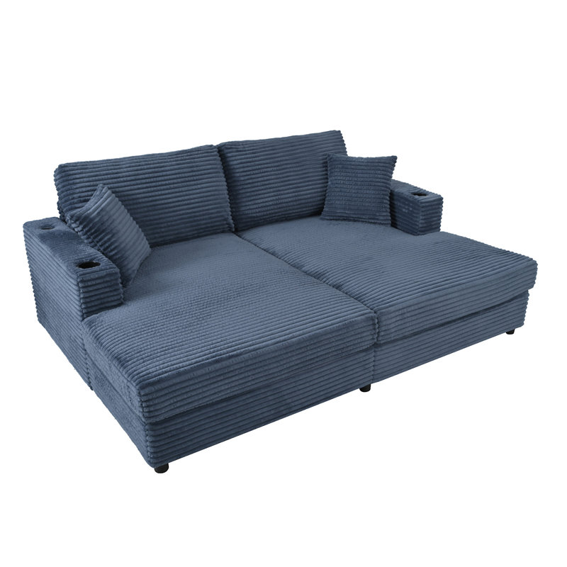 Flâneuse rembourrée, Bleu