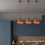 1 - Light Orange Dome Pendant