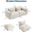 Canapé modulaire en forme de L de Boneless de 102 po, canapé en chenille avec siège de 23,2 po de profondeur