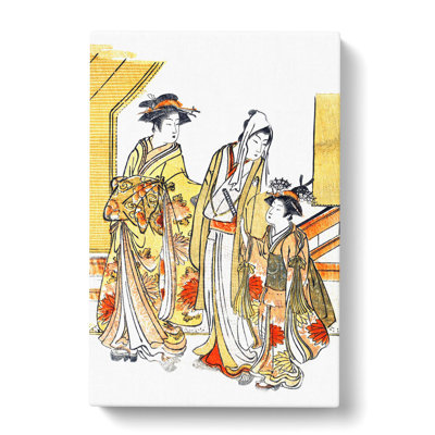 Visiting Komachi by Torii Kiyonaga - Wrapped Canvas