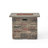 32'' STONE SQUARE MGO FIRE PIT W/ GREY TOP- 40,000 BTU