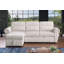 Modern 97"W Beige Chenille Reversible Sleeper Sectional Sofa Chaise With USB Charger, Phone/Magazine Pockets
