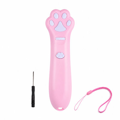 Jeu de pointeur laser pour chat avec motifs de projection - chasseur de chat interactif rechargeable USB, modes 5/6, lampe de poche à DEL et lumière UV, pour chats d'intérieur (styles de 4,7 po et 5,3 po en blanc, rose, noir)