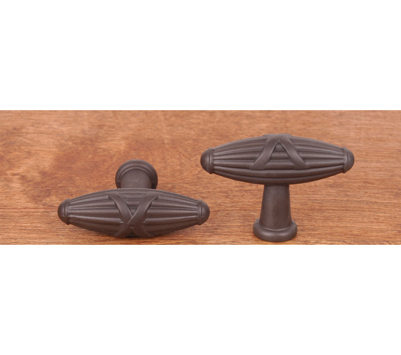 CK Series 1 11/16" Length Bar Knob, Oil Rubbed Bronze, Small