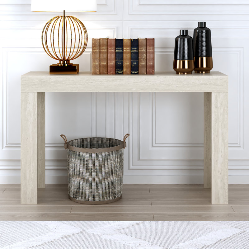 Caomhan 46.9“ Console Table, Travertin
