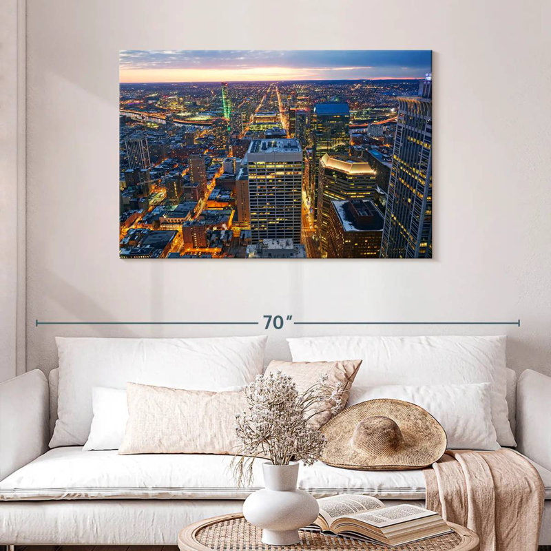 Ravi, lumières du centre-ville de Philadelphie, H 30 po x l 45 po