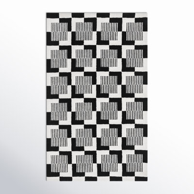 Harton Hand Tufted Geometric Indoor Rug