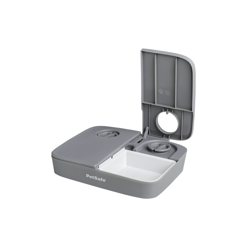Gray 24oz Automatic 2-Meal Pet Feeder